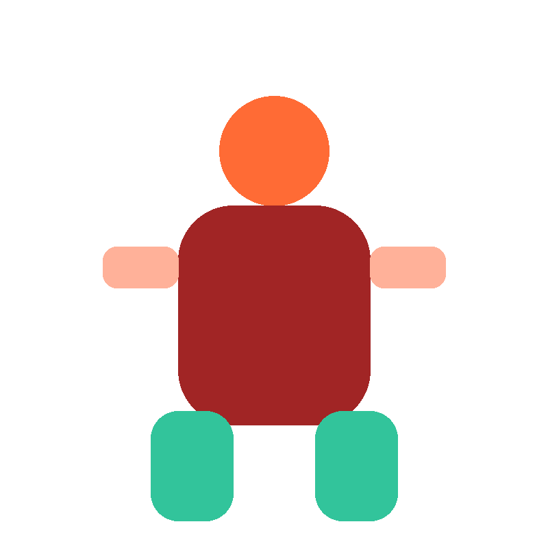 Stretching character illustration